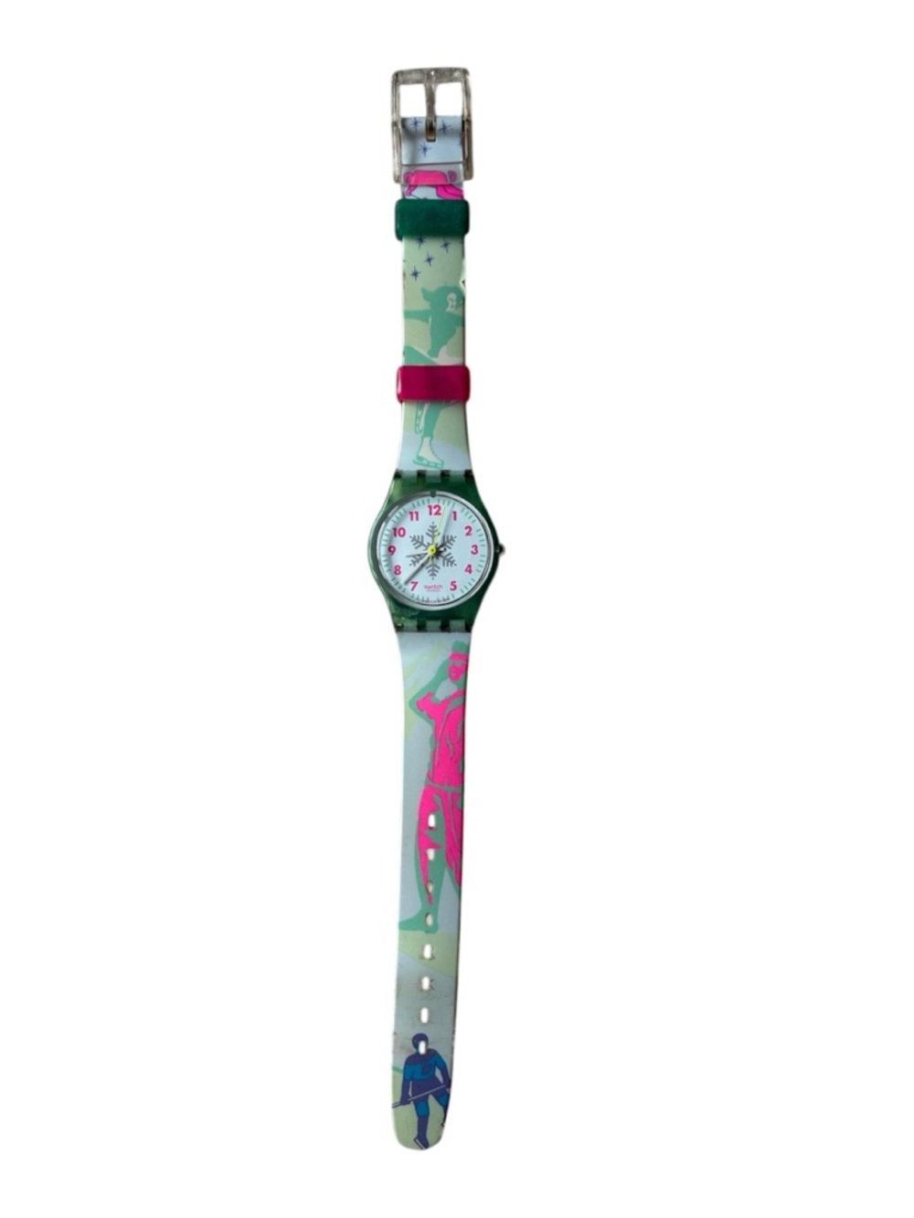 Swatch Women's 1991 Vintage  LL110 “High Speed” Ice Skating Snowflake Watch